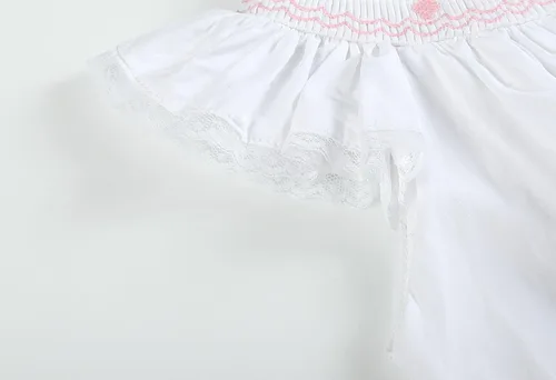 Vista 3 de Vestido de obispo fruncido para bebés y niñas