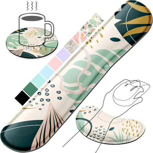 Vista 35 de Gimars Reposamuñecas para mouse, soporte de muñeca Pop It Fidget para aliviar la presión del mouse, almohadilla ergonómica de espuma viscoelástica