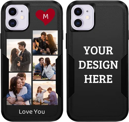 Vista 20 de Fundas de teléfono personalizadas con múltiples imágenes para iPhone 11 Pro Max, imágenes personalizadas, protección contra caídas, cuerpo completo