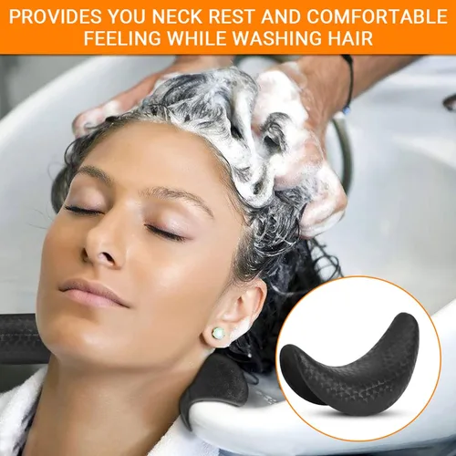 Vista 4 de Champú Bowl Neck Rest, cojín suave de PVC para salón y uso doméstico, negro