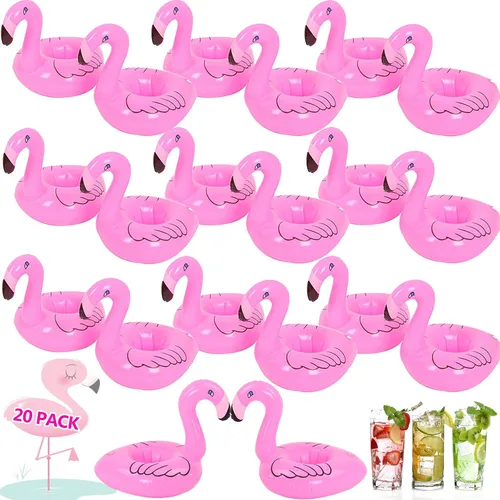 Vista 17 de LanMa Inflatable Drink Holders Bulk Pool Drink Floats Cup Holder for Swimming Pool Party 120 unidades.