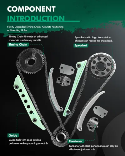 Vista 3 de SCITOO TS10387BC Kit de cadena de distribución de motor para Ford para Lincoln F-150 Town Car Grand Marquis Crown Victoria E-150 Club Wagon E-150