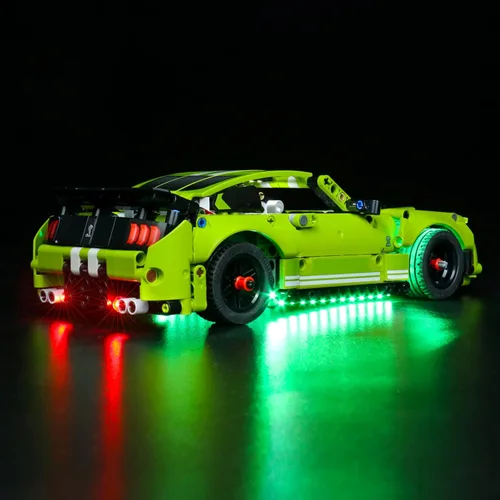 Vista 6 de VONADO Kit de luces LED compatible con Lego Technic Ford Mustang Shelby GT500 42138, iluminación de bricolaje para Mustang 42138