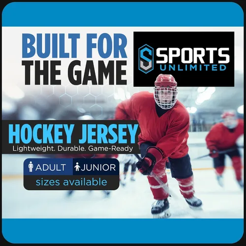 Vista 3 de Sports Unlimited Hockey Jersey, Adult and Youth Hockey Practice Jerseys Negro