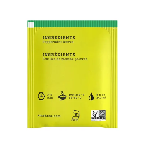 Vista 7 de Stash Té de hierbas de limón y jengibre, caja de 100 bolsas de té, té de hierbas y té de hierbas de primera calidad, té de hierbas de menta, caja