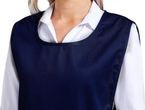 Vista 7 de Nanxson Delantal de zapatero unisex con 2 bolsillos profundos, paquete de 2 Smock con lazos laterales para el trabajo de la cocina CF3137