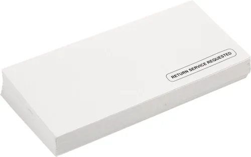 Vista 4 de LUXPaper #10 Sobres comerciales con solapa Servicio de devolución solicitado 4 1/8 pulgadas x 9 1/2 pulgadas Blanco brillante Texto de 24
