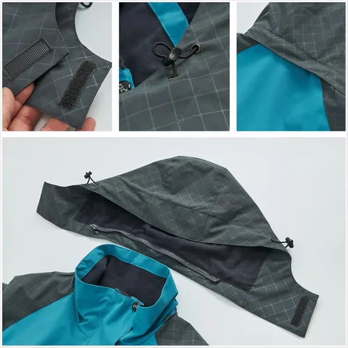 Vista 5 de Chaqueta de lluvia Diamond Candy para mujer, con diseño para senderismo, impermeable y ligera, con capucha