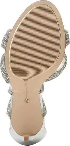 Vista 4 de Vince Camuto Aimery - Sandalias de vestir con tacón envolvente para mujer, Transparente plateado
