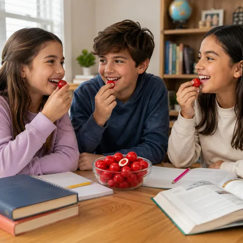 Vista 6 de Fruidles Bolas de goma de mascar rellenas de cereza con sabor a frutas, golosinas de bufé de dulces, recambios de tamaño de máquina, certificado