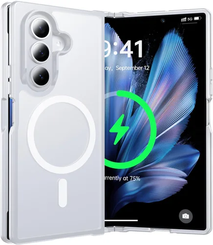 Vista 21 de NO.1 Magnetic for Samsung Galaxy Z Fold 7 Case Compatible with MagSafe [Military Grade Drop Tested][Translucent Matte][Anti-Fingerprint] Soft