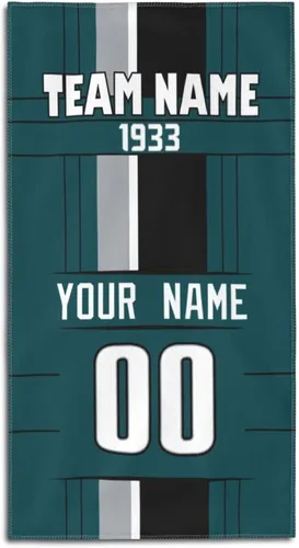 Vista 9 de ANTKING Toalla de playa Cleveland de 32 x 52 pulgadas, personalizada con cualquier nombre y número para hombres, mujeres y jóvenes, regalos