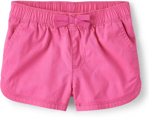 Vista 9 de The Children's Place Pantalones cortos de algodón para niñas pequeñas sombrero de paja