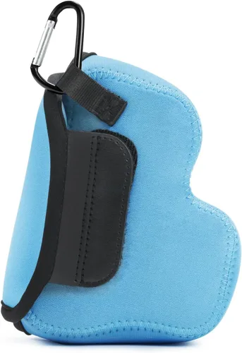 Vista 8 de MegaGear Nikon Coolpix L840 - Funda de neopreno para cámara, con mosquetón, color azul