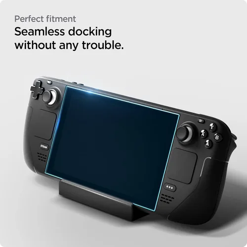 Vista 7 de Spigen Protector de pantalla de vidrio templado GlasTR EZ Fit diseñado para cubierta de vapor dureza 9H