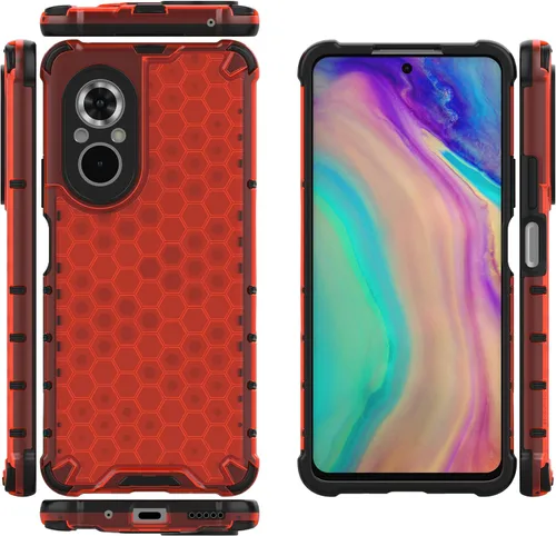 Vista 143 de Pzwoxukhov Funda compatible con Huawei Nova 3i, compatible con Huawei P Smart+ 2018 Honeycomb Anti-Drop Shock-Absorbing Case Negro