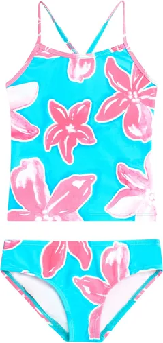 Vista 24 de Kanu Surf Niñas Melanie Beach Sport - Traje de baño tipo tankini de 2 piezas con UPF 50+ Alania Floral Aqua
