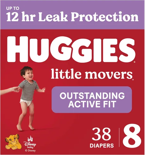 Vista 33 de Pañales Huggies tamaño 3, Little Movers para bebés, talla 3 (16-28 libras), 25 unidades, el empaque puede variar