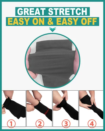 Vista 3 de Aoliks Calcetines de compresión de talla grande para pantorrillas anchas, extra grandes hasta la rodilla, calcetines de apoyo alto para mujeres