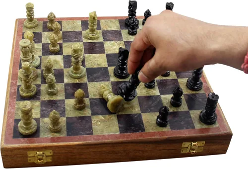 Vista 4 de Juegos de mesa de estrategia para adultos, juegos de ajedrez únicos y tablero de 10 x 10 pulgadas, regalos de Navidad para niños, niñas y niños