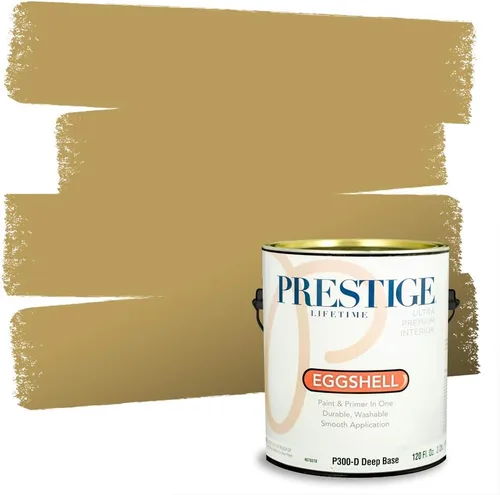 Vista 172 de PRESTIGE Pinturas de pintura exterior e imprimación en uno, 1 galón, plano, combinación comparable de Benjamin Moore* Manzanilla*