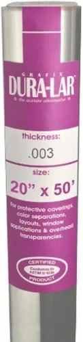 Vista 9 de Grafix Dura-Lar Película, 0.002 in, Plata, 54 in x 12 ft