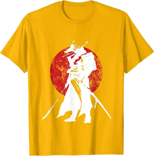 Vista 26 de Vintage Japanese Samurai Retro Bushido Warrior Japan Sword T-Shirt Asphalt Grey