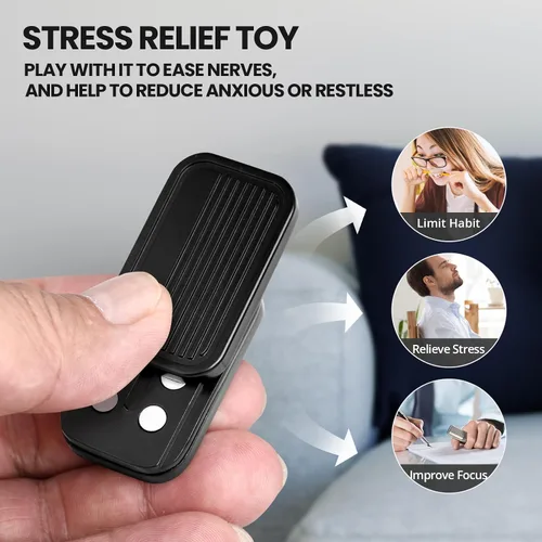 Vista 5 de ITOKEY Juguetes para ansiedad, juguetes deslizantes de metal EDC, juguete antiestrés EDC para aliviar el estrés, juguetes magnéticos de metal