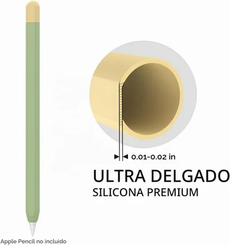 Vista 5 de AHASTYLE Funda Duotone para Apple Pencil de 2ª generación y Apple Pencil Pro (2024) Funda protectora ultra delgada de silicona compatible con carga
