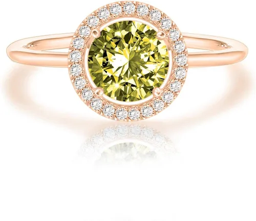 Vista 28 de PAVOI - Anillos chapados en oro de 14K con cristal de piedra natal Anillos para mujer