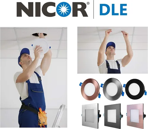 Vista 12 de NICOR Iluminación de 4 pulgadas redondo blanco plano LED Downlight en 2700K (DLE421202KRDWH)