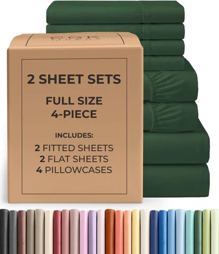 Vista 75 de Pack of 2, Twin Size 3 Piece Sheet Set - Breathable & Cooling - White