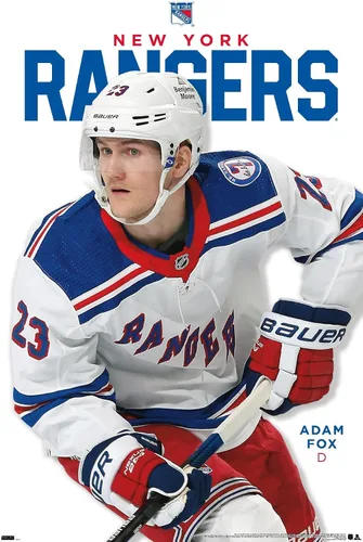 Vista 11 de Trends International NHL New York Rangers - Póster de pared de la serie 23 de Adam Fox, 22.4 pulgadas de largo x 14.7 pulgadas, versión enmarcada