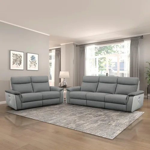 Vista 24 de Lexicon Raelynn Power - Sofá reclinable doble, color marrón oscuro