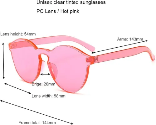 Vista 6 de Armear - Gafas de sol redondas retro sin montura para mujer