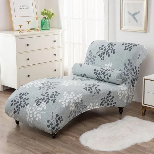 Vista 9 de Funda Impresa para Chaise Lounge sin Brazos Interior Funda Elástica para Silla para Sala de Estar Dormitorio Funda Elástica sin Brazos para Chaise