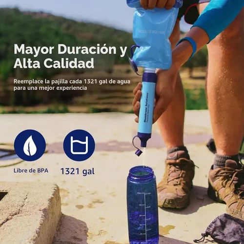 Vista 8 de Membrane Solutions Botella de agua plegable de 23 onzas, botella de agua plegable con mosquetón, sin BPA, a prueba de fugas para viajes, camping