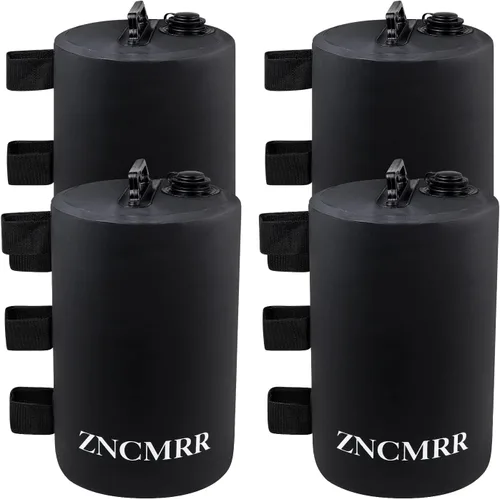 Vista 10 de ZNCMRR Bolsa de peso de agua para toldo, 132 libras, juego de 6 pesas para patas para toldo desplegable, tienda de campaña, cenador, color negro