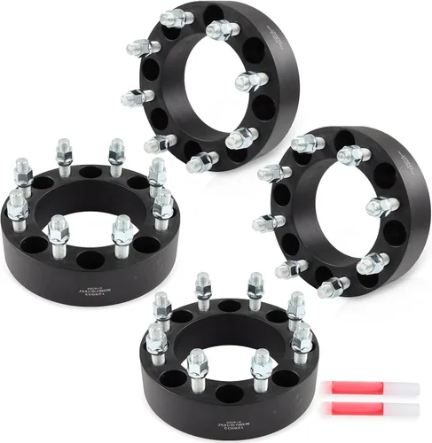 Vista 8 de ECCPP Espaciadores de rueda de 8 x 6.5 a 8 x 6.5 pulgadas, 8 lengüetas para Dodge Ram 3500 1994-2010 para Ford E-350 Econoline 1978-2000 con pernos