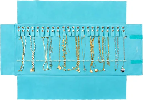 Vista 16 de UnionPlus Travel Necklaces Roll Organizer Anti-Tangle Air Blue Azul aire