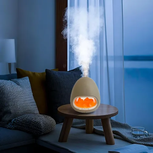 Vista 8 de LIFFY Difusor de aceite esencial de aromaterapia, lámpara original de terapia de sal del Himalaya, humidificador ultrasónico de niebla fría de gran