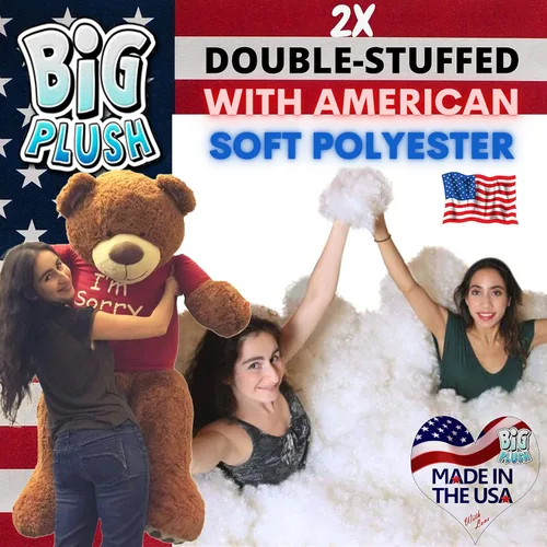Vista 2 de Big Plush Oso de peluche gigante con camisa I'm Sorry, oso de peluche enorme, animal de peluche de 5 pies, regalo de disculpa, OSO de peluche