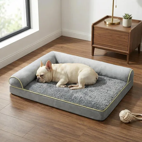 Vista 11 de Cama ortopédica para perros pequeños de 20 x 16 pulgadas, cama de espuma