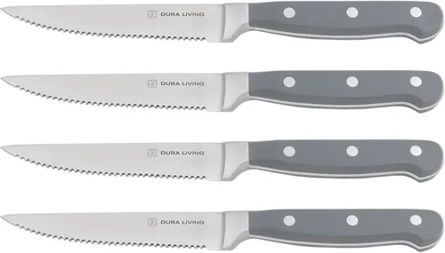 Vista 22 de DURA LIVING Juego de 2 cuchillos de cocina de alta calidad, cuchillo utilitario ultraafilado de 5 pulgadas y cuchillo de pelar de 3.5 pulgadas