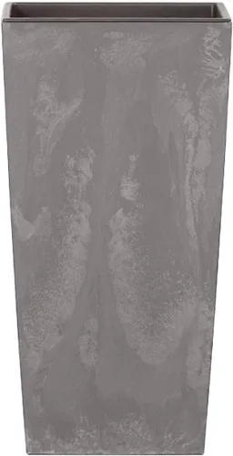 Vista 2 de WELL HOME MOBILIARIO & DECORACIÓN PK2528 - Juego de 3 macetas altas Prosperplast (11,4/26,6/49 litros) Urbi Square Effect de plástico color gris