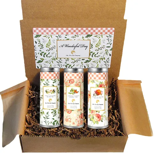 Vista 7 de Caja de regalo para el Día de la Madre de La Tea Dah, muestra de té gourmet con 32 bolsas de té de primera calidad y vela de soja perfumada, regalos