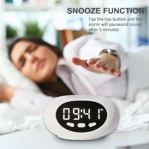 Vista 4 de Reloj despertador parlante, hora y fecha extra ruidosos, reloj parlante para niños, ancianos, demencia, personas mayores con discapacidad auditiva