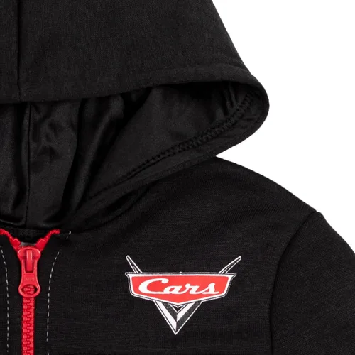 Vista 7 de Disney Cars Lightning McQueen - Sudadera con capucha de forro polar con media cremallera