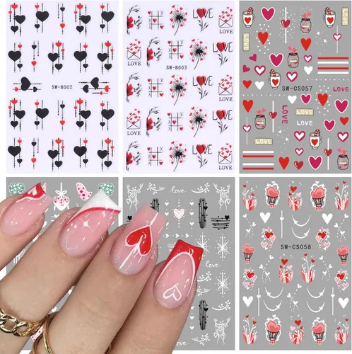 Vista 16 de Calcomanías líquidas para arte de uñas, diseño de mariposa, negro, plateado, mariposa, luna, 3D, autoadhesivas, suministros de arte de uñas