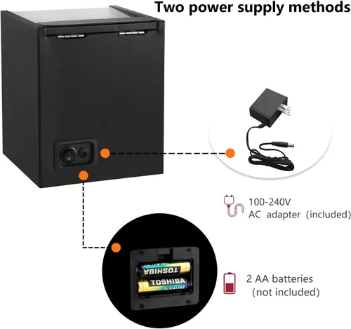 Vista 4 de Enrollador automático de reloj con motor japonés silencioso, adaptador de CA o alimentado por batería, exterior de cuero de primera calidad